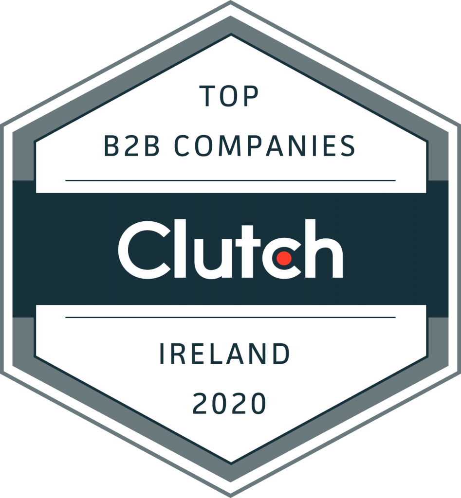 Top B2B App Development Partner. Image of award from Clutch for 2020.