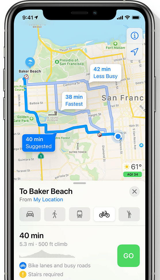 iOS 14. Image of the new maps