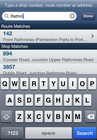 Find as you type for My Dublin Bus